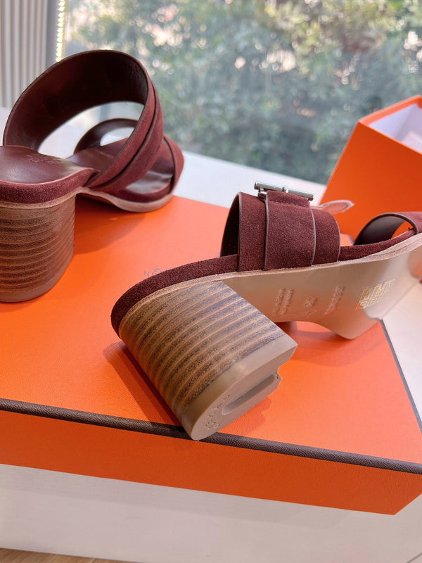 KUTE 60 SANDAL IN CHESTNUT BROWN SUEDE