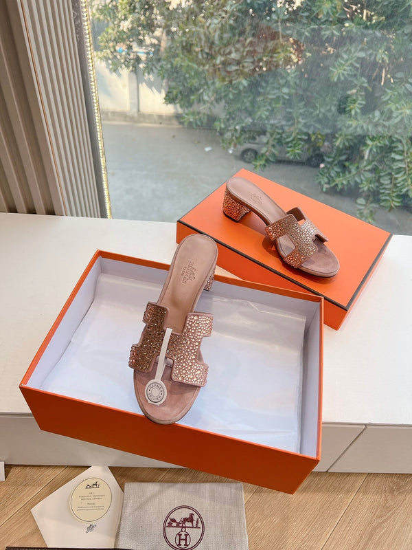 HM 25C Oasis Sandal Salom Leather With Rhinestone 202836