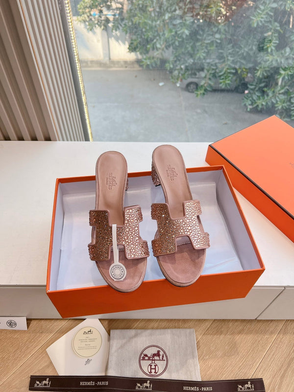 HM 25C Oasis Sandal Salom Leather With Rhinestone 202836