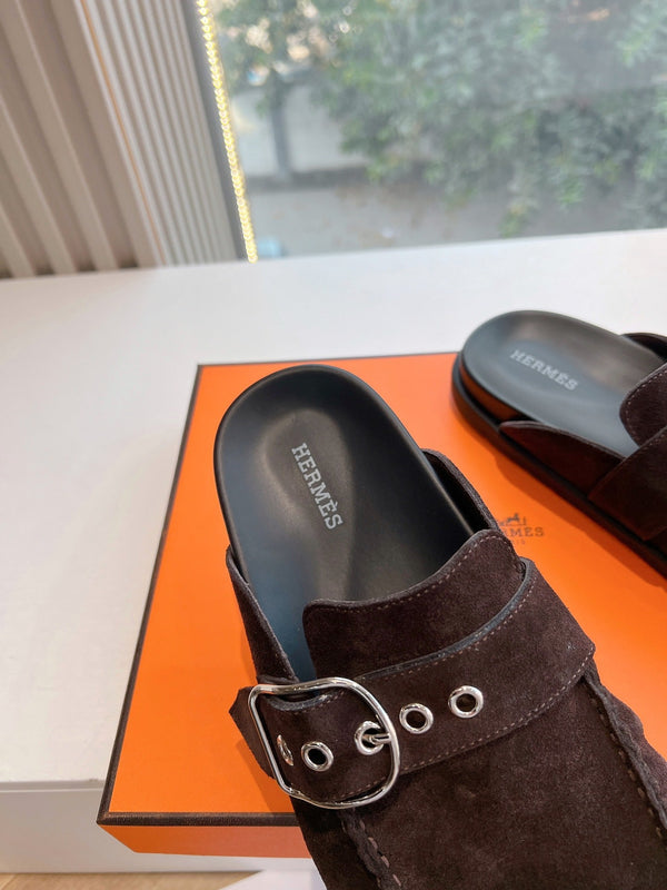 HM 25 Key Mule Red Wine Suede