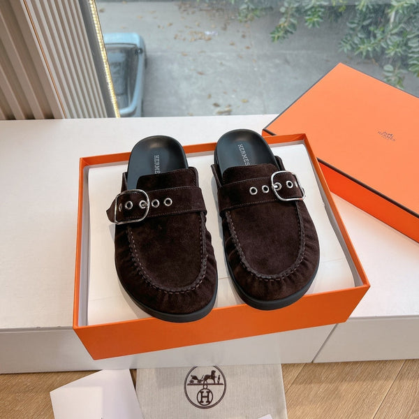 HM 25 Key Mule Red Wine Suede