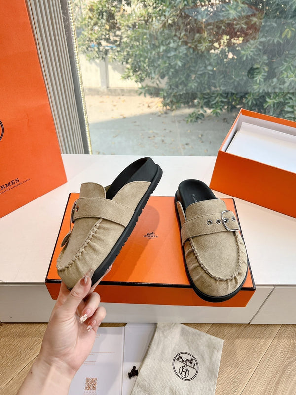 HM 25 Key Mule Light Grey Suede