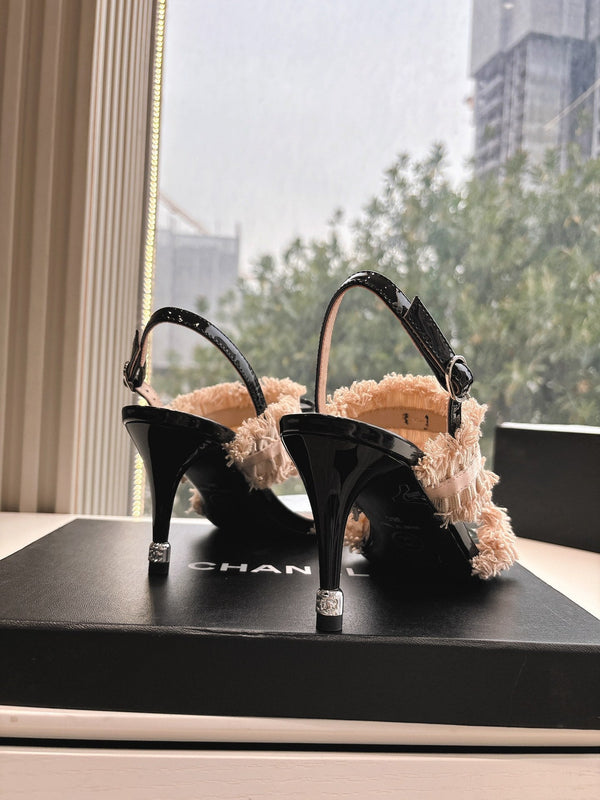 CC Sandals with bow tie Nude 7cm Lambskin 202867