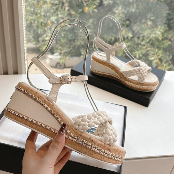 Sandali CC Mules Crema 6cm Pelle di Agnello 202886