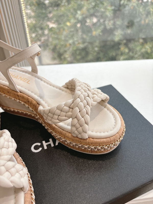 Sandali CC Mules Crema 6cm Pelle di Agnello 202886