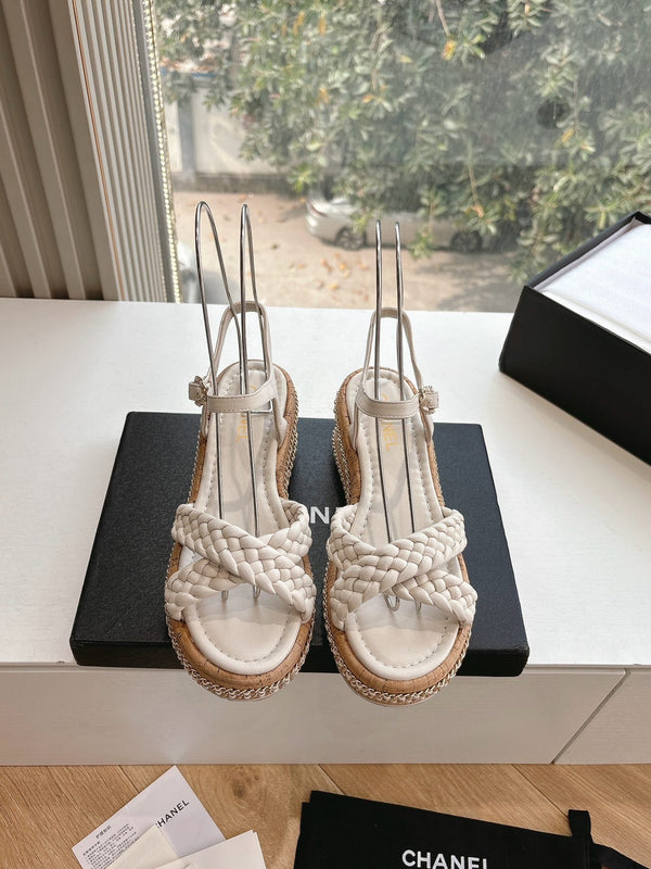 Sandali CC Mules Crema 6cm Pelle di Agnello 202886