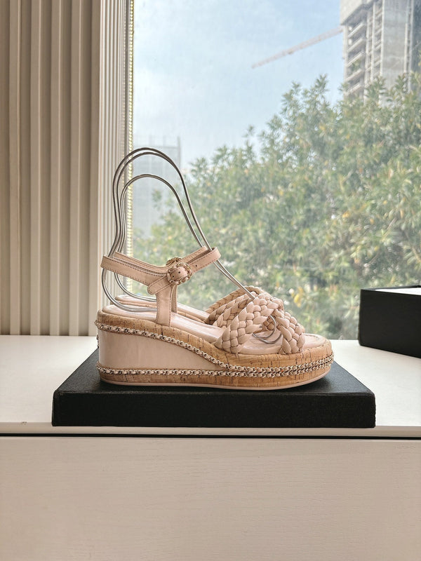 CC Mules Sandals Pink Nude 6cm Lambskin 202887