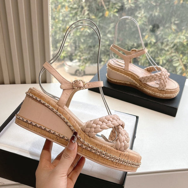 CC Mules Sandals Pink Nude 6cm Lambskin 202887