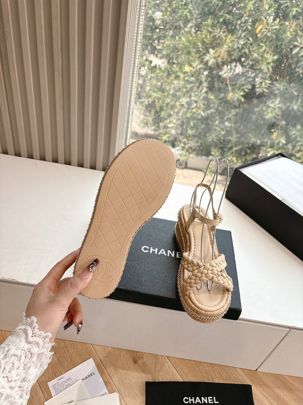 CC Mules Sandals Nude 6cm Lambskin 202888