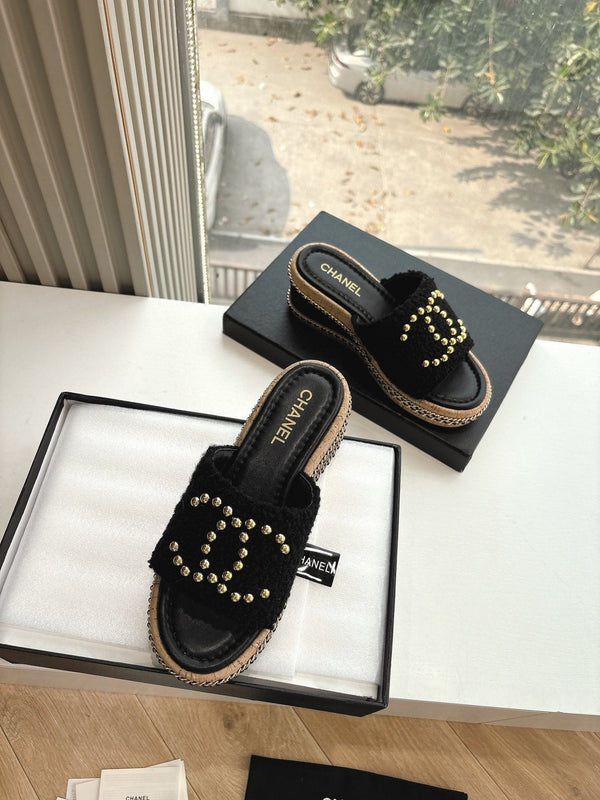 CC Sandals Black 6cm Lambskin 202896