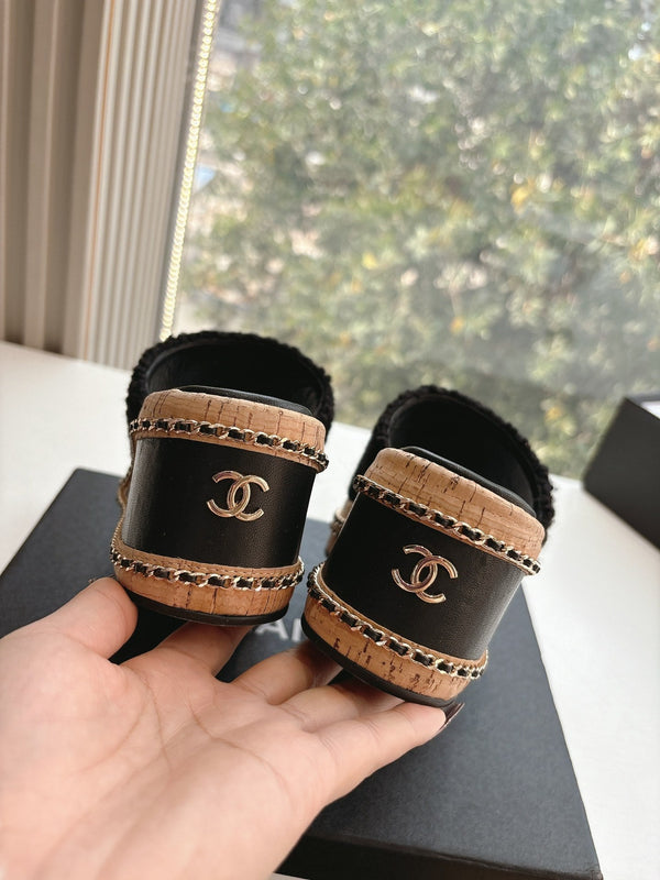 CC Sandals Black 6cm Lambskin 202896