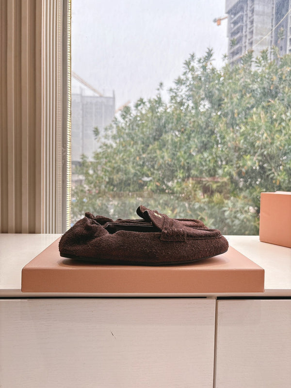 Miu G027 Chocolate Suede leather Loafer 223901