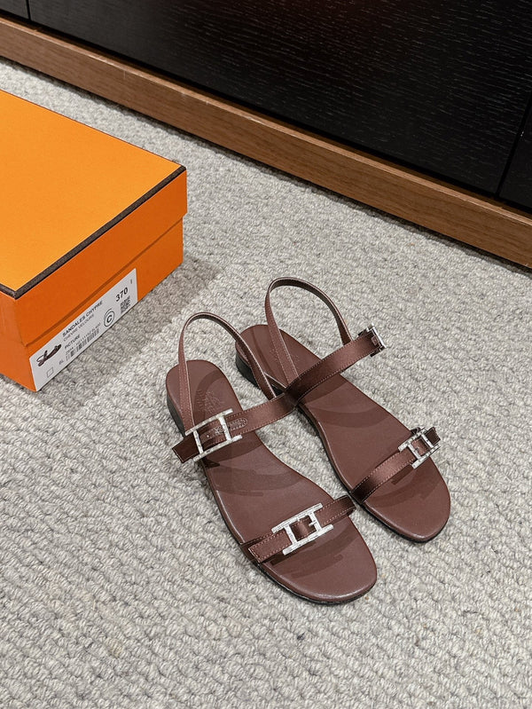 Sandalo Romano Donna Pelle di Vitello Marrone