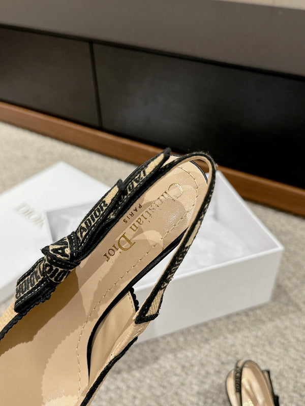 cd slingback 65 beige raffia lambskin