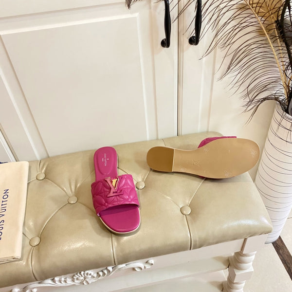 LV Neo Revival Flat Mule Deep Pink Lambskin