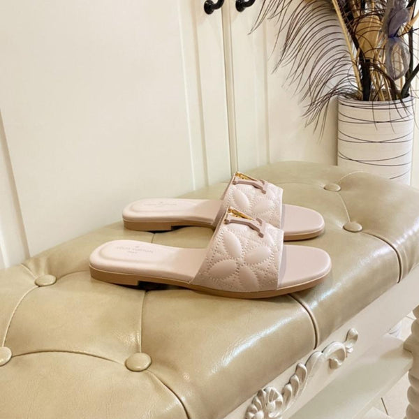 LV Neo Revival Flat Mule Light Pink Lambskin