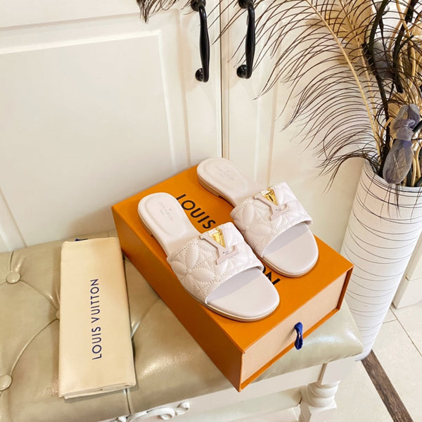 LV Neo Revival Flat Mule Light Pink Lambskin