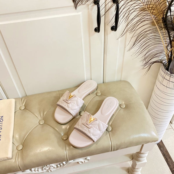 LV Neo Revival Flat Mule Light Pink Lambskin