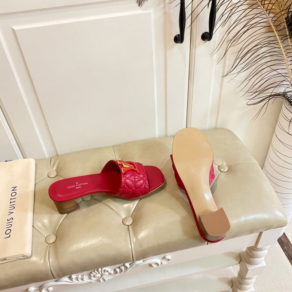 LV Neo Revival Mule 55mm Red Pink Lambskin