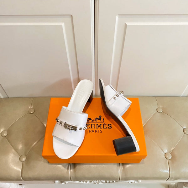 HM Giulia 50 Sandal White Calfskin