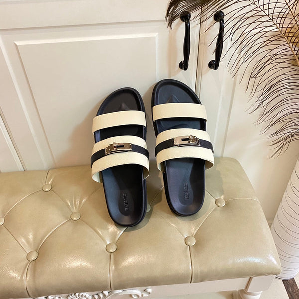 HM Jackson Sandal Ivory White Cowhide 958020