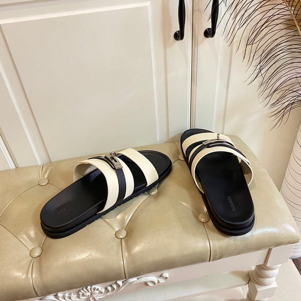 HM Jackson Sandal Ivory White Cowhide 958020