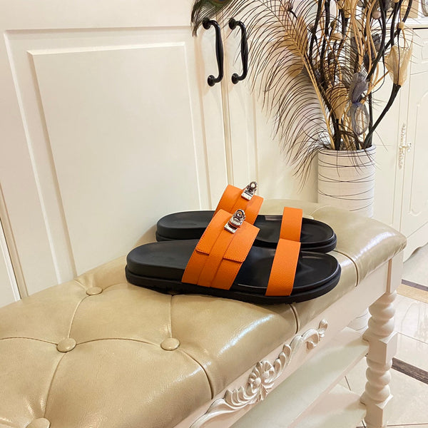 HM Jackson Sandal Orange Cowhide 958036