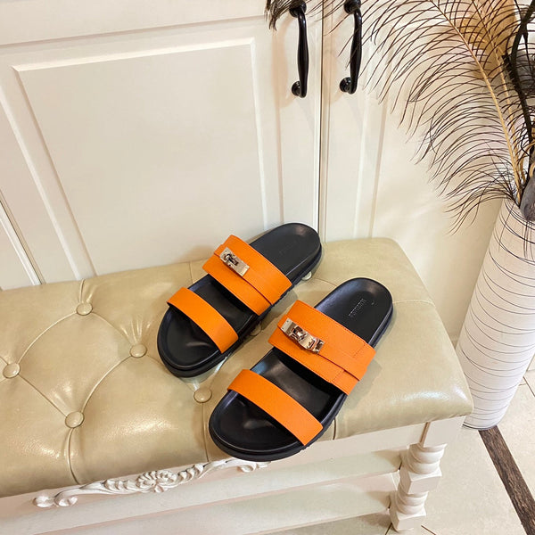 HM Jackson Sandal Orange Cowhide 958036