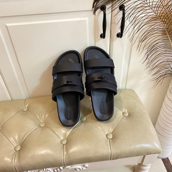 Sandalo HM Jackson in pelle di vitello nera 958043