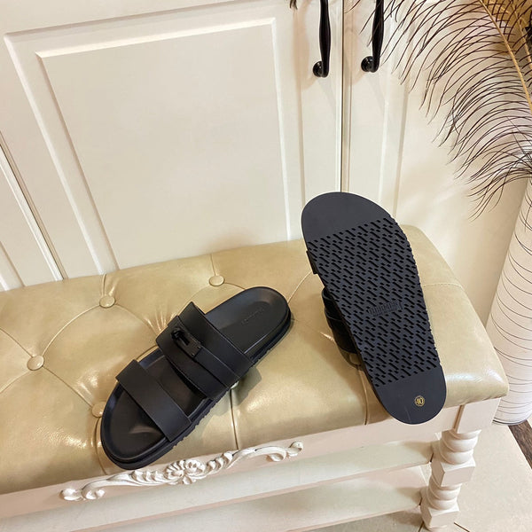 Sandalo HM Jackson in pelle di vitello nera 958043