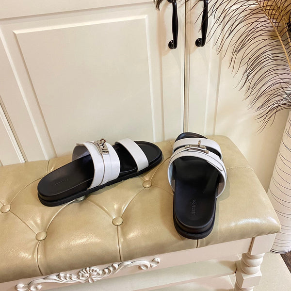 Sandalo HM Jackson in pelle di vitello bianca 958045