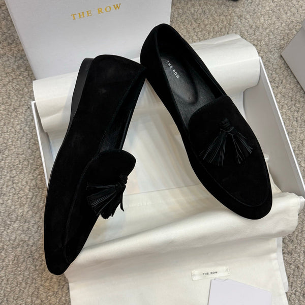 The Row Loafer Black Suede 290739
