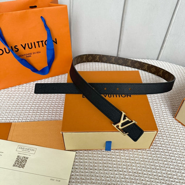 LV ICONIC 25 MM IN PELLE DI VITELLO DAMIER MARRONE CON FERRAMENTA IN ARGENTO