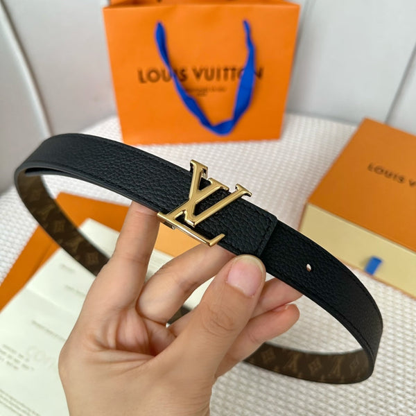 LV ICONIC 25 MM IN PELLE DI VITELLO DAMIER MARRONE CON FERRAMENTA IN ARGENTO