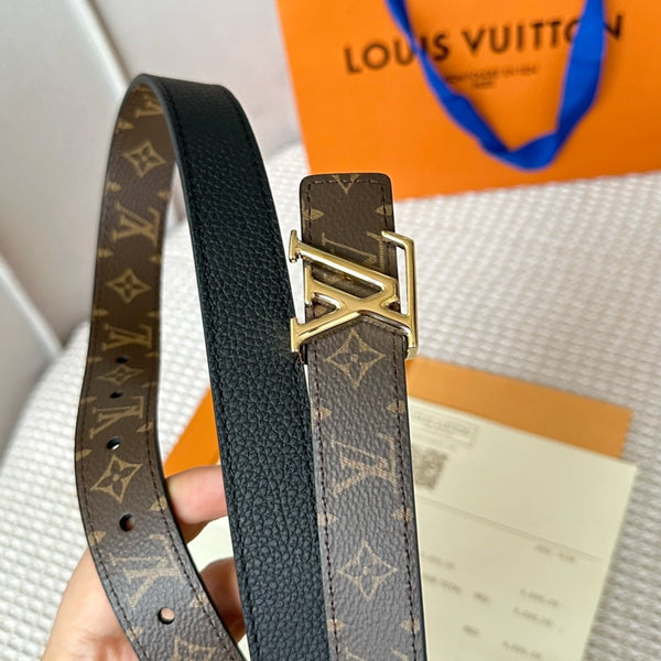 LV ICONIC 25 MM IN PELLE DI VITELLO DAMIER MARRONE CON FERRAMENTA IN ARGENTO