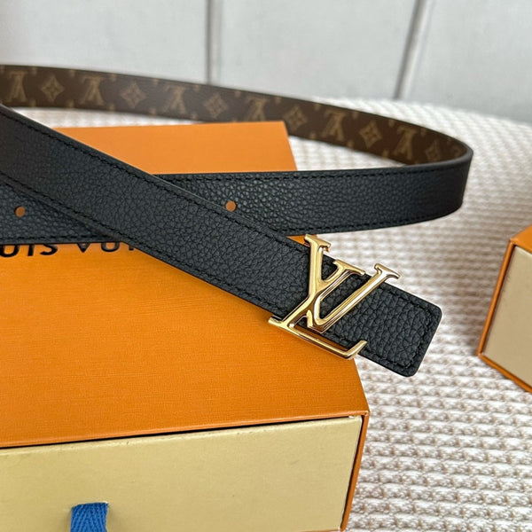 LV ICONIC 25 MM IN PELLE DI VITELLO DAMIER MARRONE CON FERRAMENTA IN ARGENTO