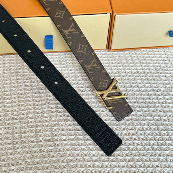 LV ICONIC 25 MM IN PELLE DI VITELLO DAMIER MARRONE CON FERRAMENTA IN ARGENTO