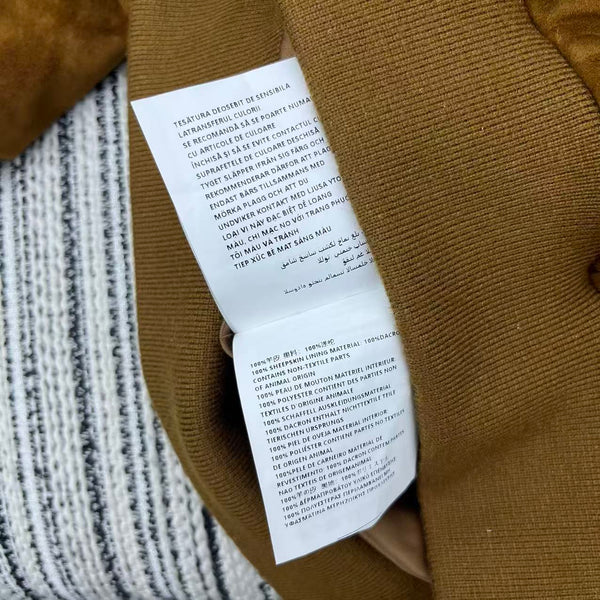 Miu Miu 25 Suede Short Coat Brown Yellow 302344