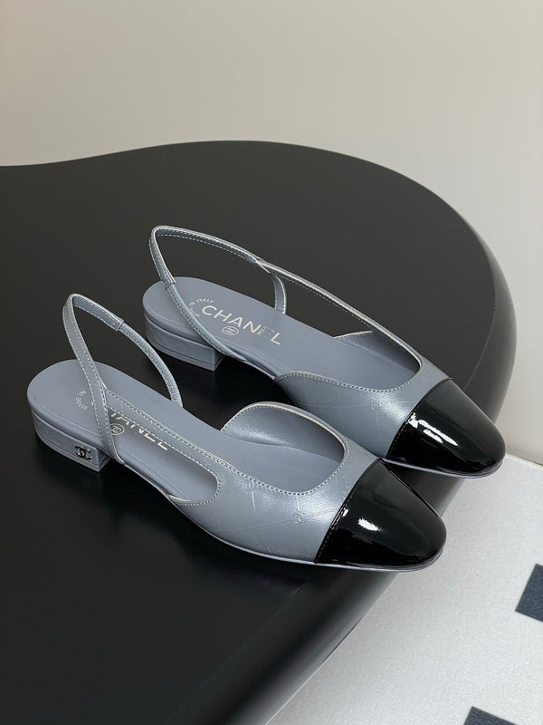 CC 25P Grey Black Quilted Calfskin