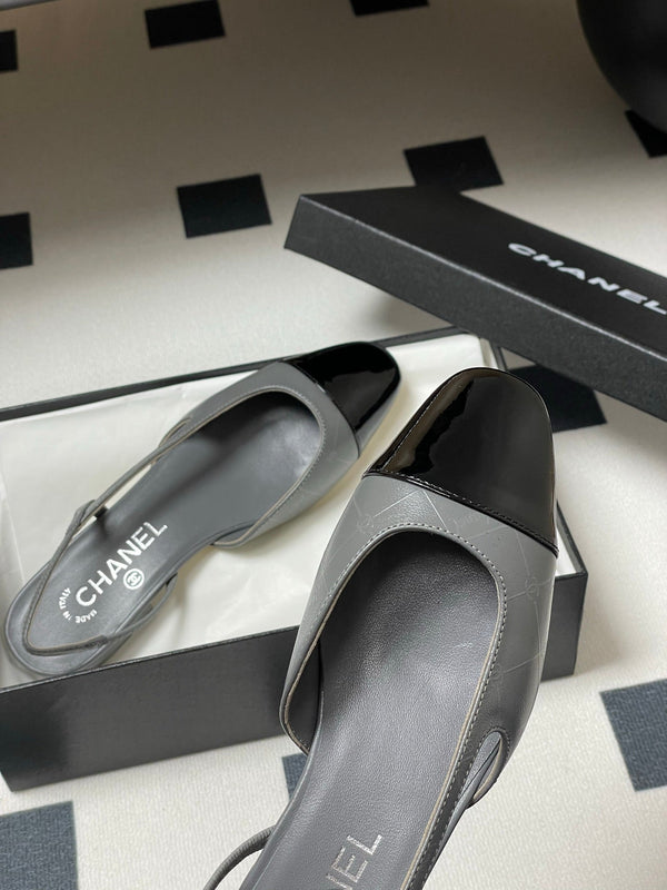 CC 25P Grey Black Quilted Calfskin