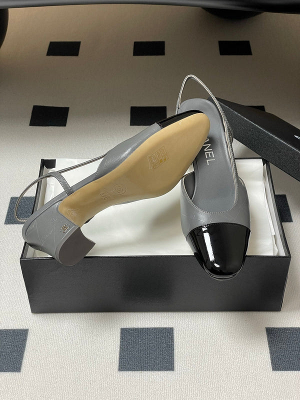 CC 25P Grey Black Quilted Calfskin