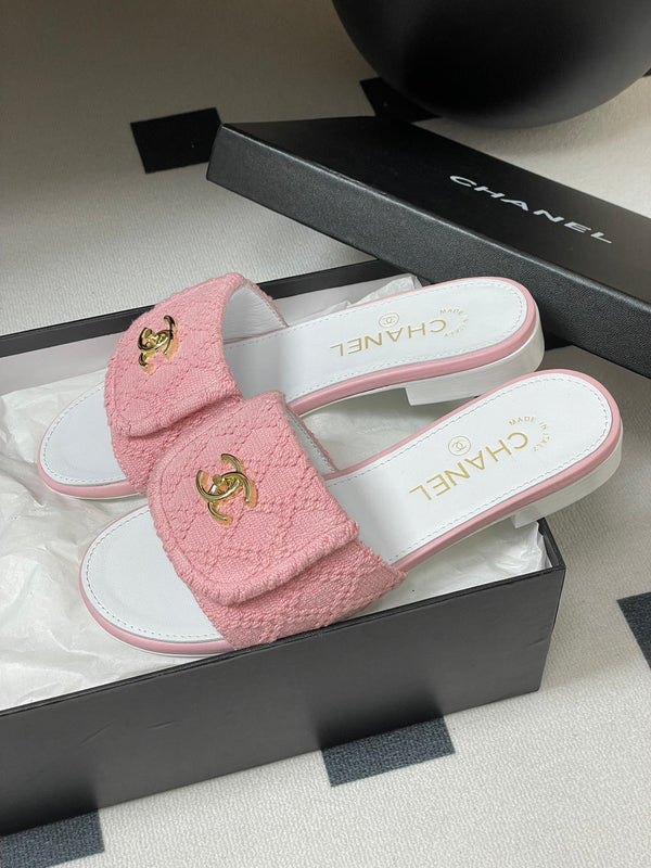 CC 25S Borsa con fibbia Mule Tessuto rosa Pelle di pecora bianca 247599