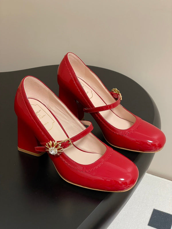 Viv 25 Mary Jane 60 Red Patent Calf Leather 247885