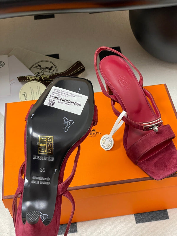 HM Glamour Slingback Red Sheepskin 314032