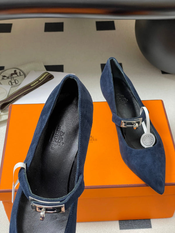 HM 25 Kiara Pumps Navy Blue Calfskin 319762