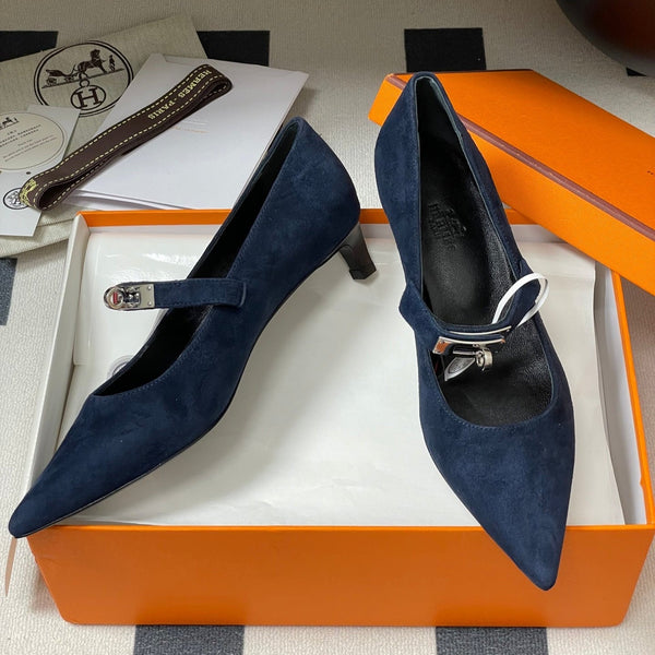 HM 25 Kiara Pumps Navy Blue Calfskin 319762