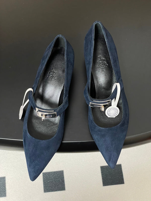 HM 25 Kiara Pumps Navy Blue Calfskin 319762