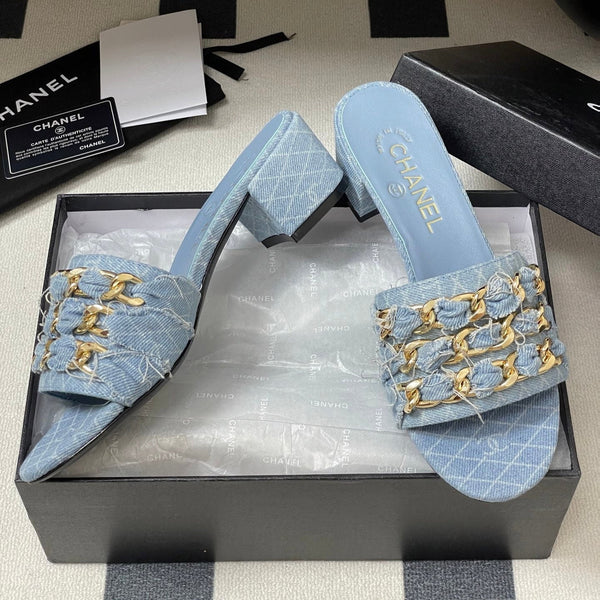 CC 25 Denim Mule Blue Sheepskin 364717