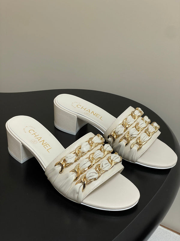 CC 25 Mule 5cm White Sheepskin 364719