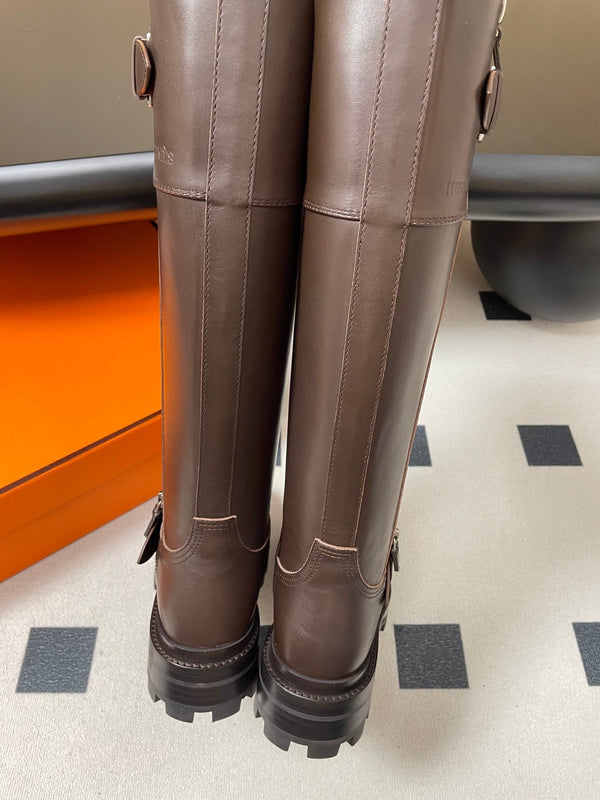 HM Jumping Boots 50mm Dark Brown Edge Lock Calfskin